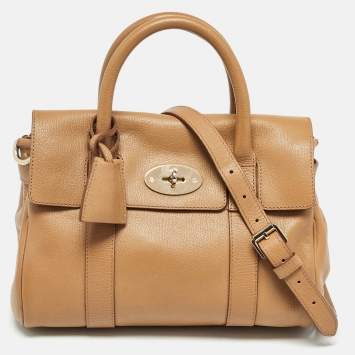 Pre Owned Mulberry Tan Leather Small Bayswater Satchel