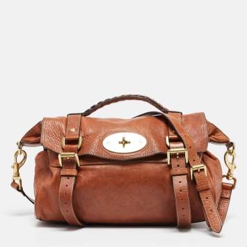 Pre Owned Mulberry Brown Leather Small Alexa Satchel
