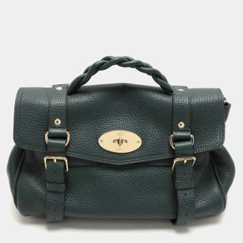 Pre Owned Mulberry Green Leather Alexa Shoulder Bag