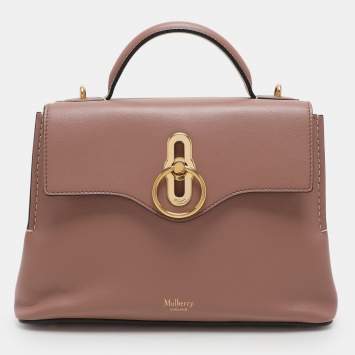 Mulberry Nude Pink Leather Mini Seaton Top Handle Bag