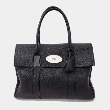 Pre Owned Mulberry Black Leather Bayswater bag