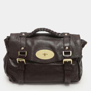 Pre Owned Mulberry Brown Leather Alexa Satchel