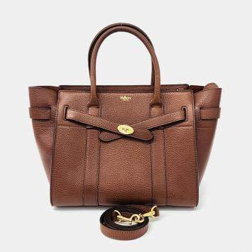 Mulberry Brown Leather Zipped Bayswater Small
