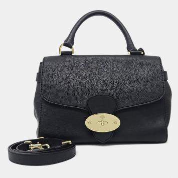 Pre Owned Mulberry Black Leather Primrose Tote and Shoulder Bag