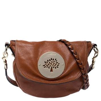 Pre Owned Mulberry Tan Leather Daria Crossbody Bag