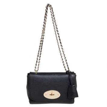 Pre Owned Mulberry Black Leather Lily Shoulder Bag
