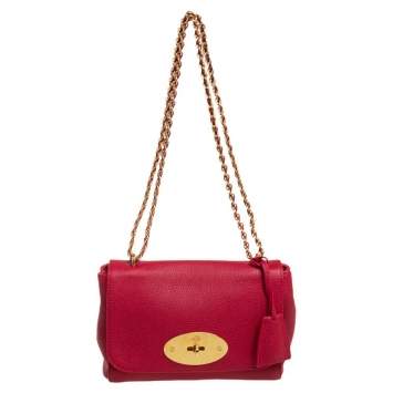 Pre Owned Mulberry Red Leather Small Lily Shoulder Bag