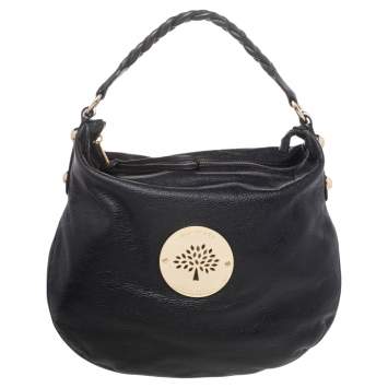 Pre Owned Mulberry Black Leather Medium Soft Spongy Daria Hobo