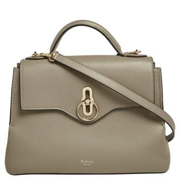 Pre Owned Mulberry Beige Leather Small Seaton Top Handle Bag