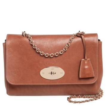 Pre Owned Mulberry Tan Leather Medium Lily Shoulder Bag