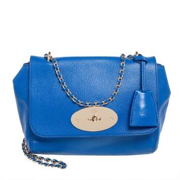 Pre Owned Mulberry Blue Leather Darley Small Shoulder Bag