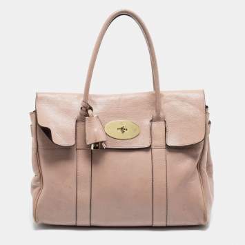 Pre Owned Mulberry Beige Leather Bayswater Satchel