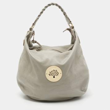 Pre Owned Mulberry Grey Leather Large Daria Hobo