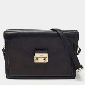 Pre Owned Mulberry Black Leather Kensel Shoulder Bag