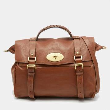 Pre Owned Mulberry Brown Leather Bayswater Top Handle Bag