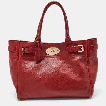 Pre Owned Mulberry Red Leather Bayswater Tote