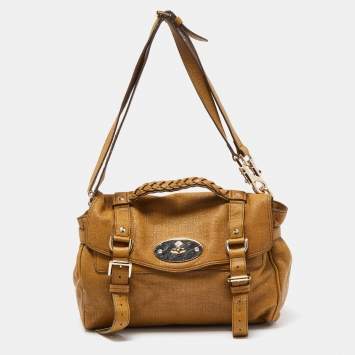 Pre Owned Mulberry Tan Glossy Leather Alexa Bag