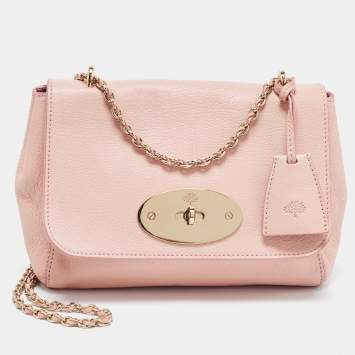 Pre Owned Mulberry Pink Leather Small Lily Shoulder Bag