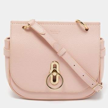 Pre Owned Mulberry Pink Leather Amberley Shoulder Bag