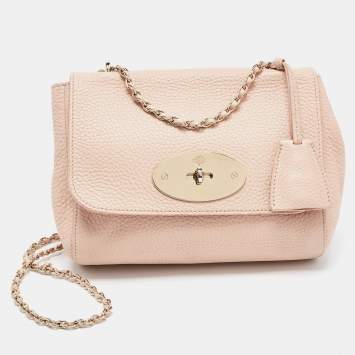 Pre Owned Mulberry Light Pink Leather Small Lily Shoulder Bag