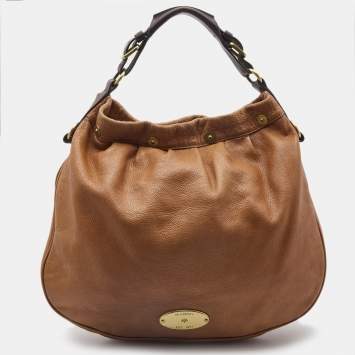 Pre Owned Mulberry Brown Pebbled Leather Mitzy Hobo