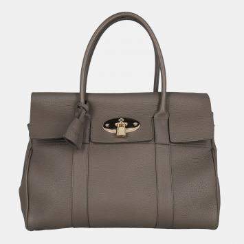Pre Owned Mulberry Bayswater -  Women's Leather Handbag - Grey - One Size