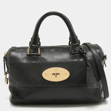 Pre Owned Mulberry Black Leather Del Rey Bag