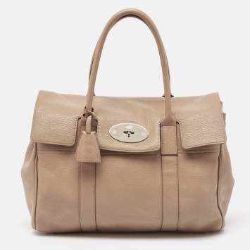 Pre Owned Mulberry Beige Leather Bayswater Satchel