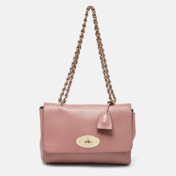 Pre Owned Mulberry Old Rose Leather Medium Lily Shoulder Bag