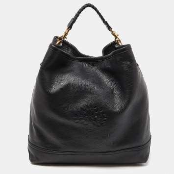 Pre Owned Mulberry Black Leather Effie Flap Hobo