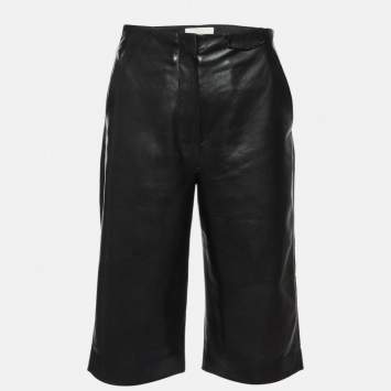 Pre Owned Nanushka Black Faux Leather Culottes XS