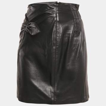 Nanushka Black Faux Leather Mini Skirt XS