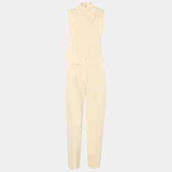 Pre Owned Nanushka Cream Jersey Tops and Trousers Set XS