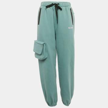 Pre Owned Natasha Zinko Blue Cotton Blend Jogger Sweatpants S 