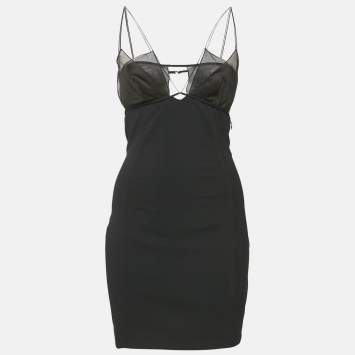 Pre Owned Nensi Dojaka Black Crepe Sleeveless Mini Dress S