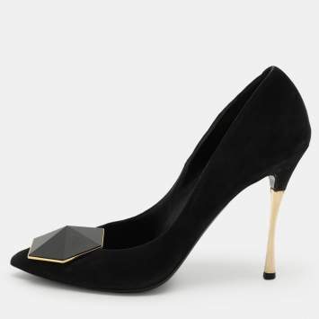 Pre Owned Nicholas Kirkwood Black Suede Eden Pumps Size 38