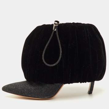 مملوكة مسبقًا بوتي نيكولاس كيركوود مخملي وبريق معدني/أسود مقاس 40