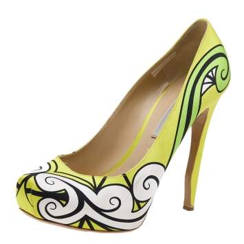 Pre Owned Nicholas Kirkwood Multicolor Satin Pumps Size 38