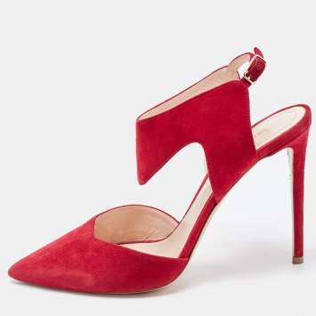 Pre Owned Nicholas Kirkwood Dark Pink Suede Leda Pumps Size 38.5