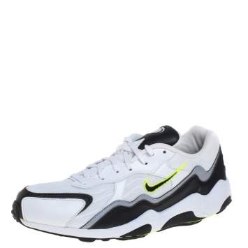 Pre Owned Nike Air Black/White Leather And Mesh Zoom Alpha Sneakers Size 44.5
