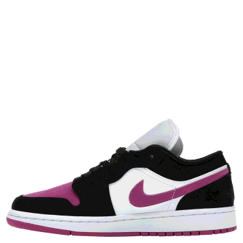 Pre Owned Nike Jordan 1 Low Black Cactus Flower Sneakers Size EU 38.5 (US 7.5W)