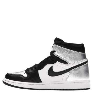 Pre Owned Nike Jordan 1 Silver Toe Sneakers Size (US 7W) EU 38