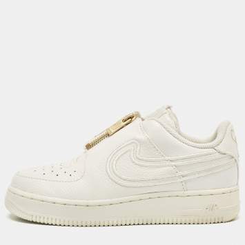 Pre Owned Nike White Leather Air Force 1 Lxx low Lace Up Sneakers Size 37.5