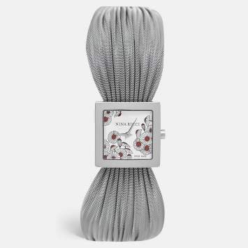 Pre Owned Nina Ricci Silver Stainless Steel N019.12 Women's Wristwatch 24 mm