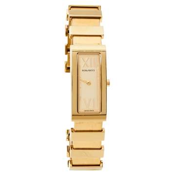 Pre Owned Nina Ricci Gold Tone Stainless Steel N029.02 Women's Wristwatch 17 mm