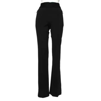 Pre Owned Off-White Black Stretch Knit Flared Silhouette Track Pants M