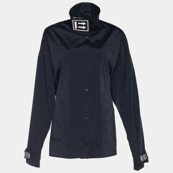 Pre Owned Off-White Black Technical Button front Oversized Track Jacket S
