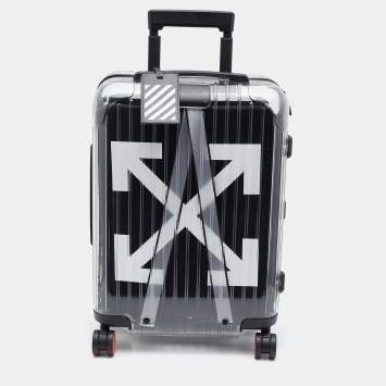 Pre Owned Off-White x Rimowa Transparent/Black PVC Virgil Abloh Suitcase 