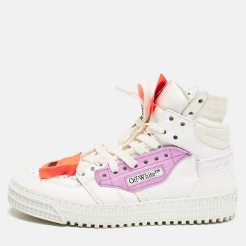 Pre Owned Off-White White Leather and Canvas 3.0 Off Court Sneakers Size 38