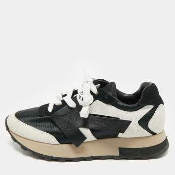 Off-White Two Tone Nylon and Suede HG Runner Sneakers Size 37